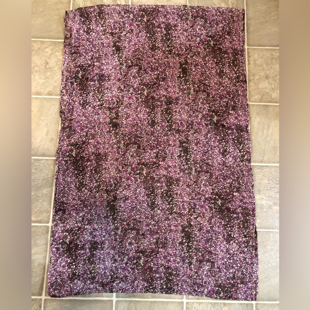 Vintage Pink Purple Floral Infinity Scarf